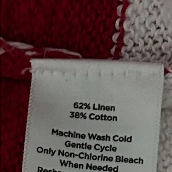 Talbots Patriotic Star and Stripe Linen Sweater - Picture 9 of 10